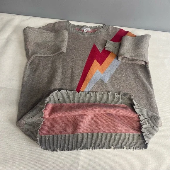 Fate Lightning Bolt Sweater - Red, Orange, Gray - Picture 15 of 15